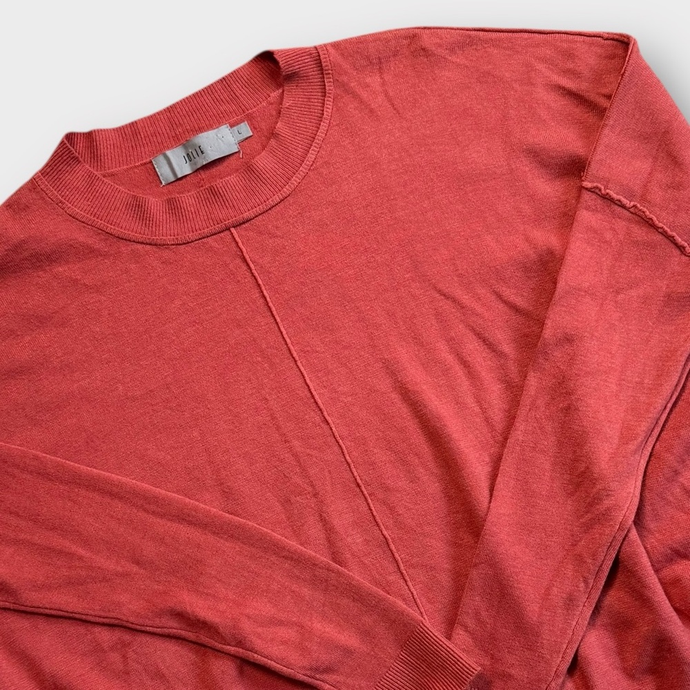 JOLIE NEW BOHO HIPPIE BOHEMIAN CASUAL OVERSIZED SWEATER LARGE RED ORANGE - Picture 3 of 8